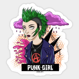 punk girl Sticker